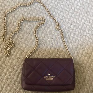 Burgundy Kate Spade Mini Emerson Crossbody